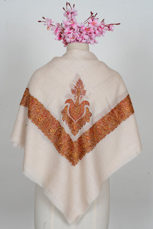 Nur-e-Sahar Hand-Embroidered Cashmere Men's Rumal