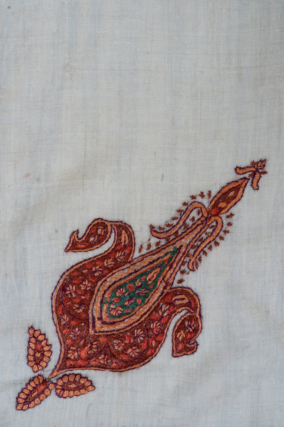 Mehr-e-Zameen Hand-Embroidered Cashmere Men's Rumal