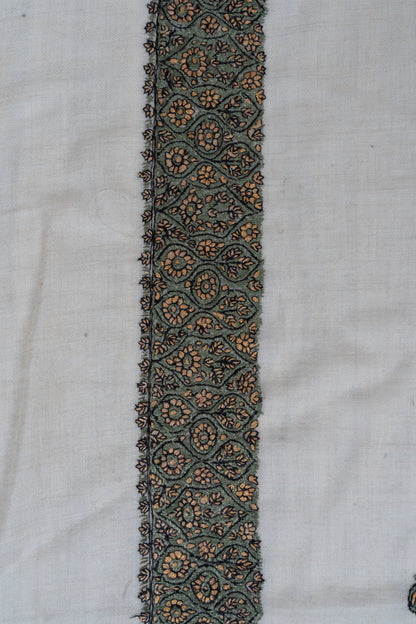 Sabr-e-Sabz Hand-Embroidered Cashmere Men's Rumal