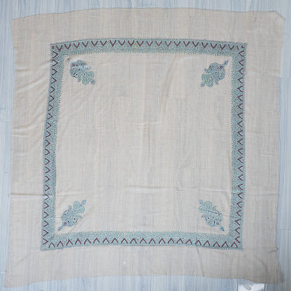 Neel-e-Sukoon Hand-Embroidered Cashmere Men's Rumal