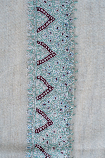 Neel-e-Sukoon Hand-Embroidered Cashmere Men's Rumal
