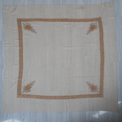 Amber Veil Cashmere Rumal — Sozni Hand Embroidered
