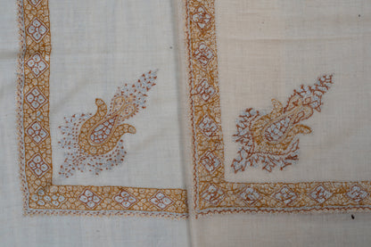 Amber Veil Cashmere Rumal — Sozni Hand Embroidered