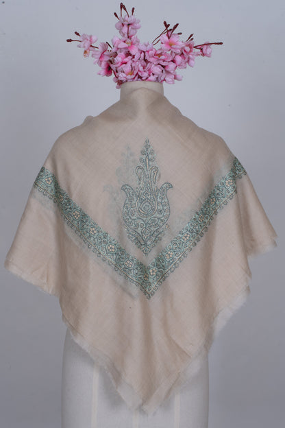 Mint Whisper Cashmere Rumal — Sozni Hand Embroidered