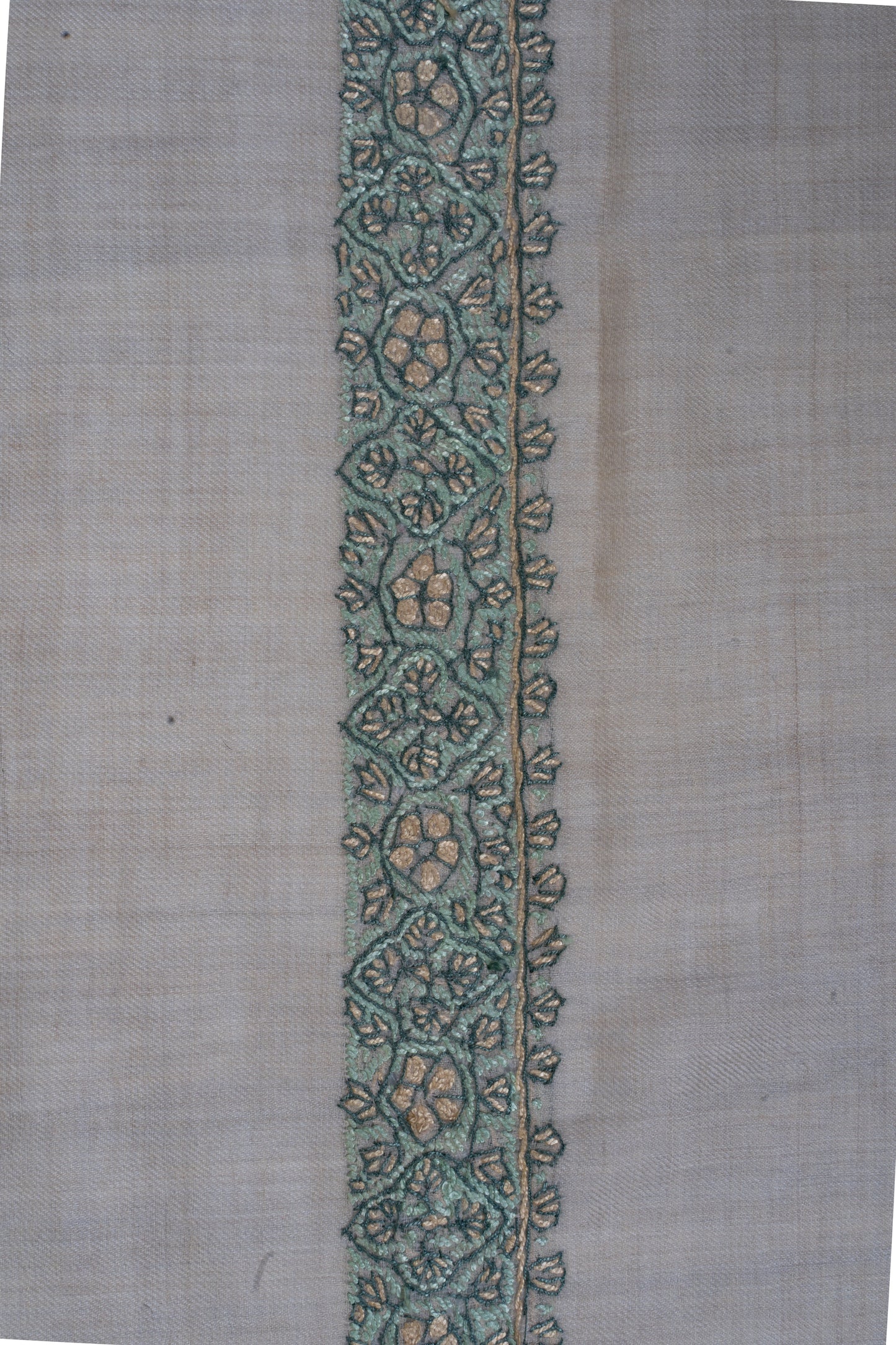 Mint Whisper Cashmere Rumal — Sozni Hand Embroidered