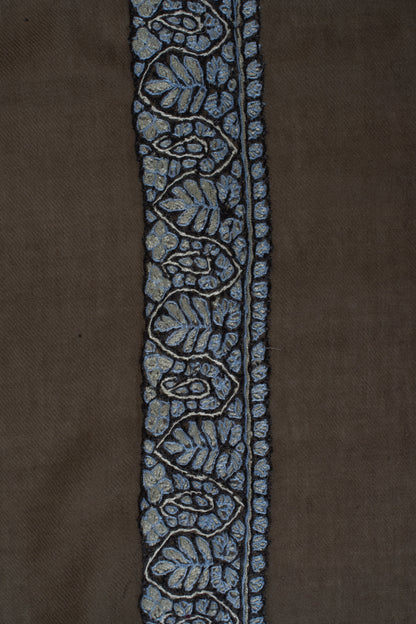 Mocha Frost Cashmere Rumal — Sozni Hand Embroidered
