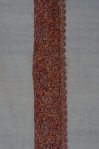 Copper Bloom Cashmere Rumal — Sozni Hand Embroidered