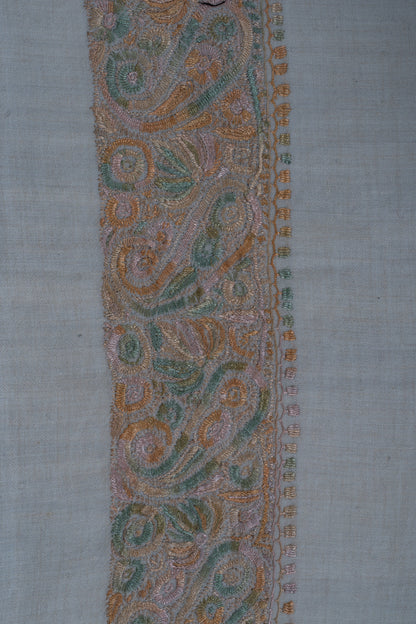 Ivory Dune Cashmere Rumal — Sozni Hand Embroidered
