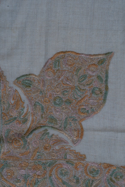 Ivory Dune Cashmere Rumal — Sozni Hand Embroidered