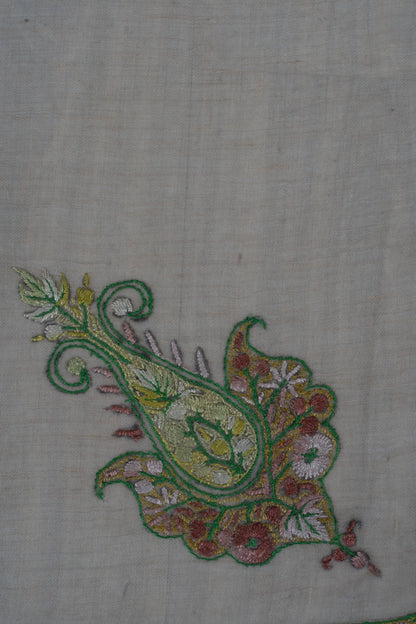 Meadow Pearl Cashmere Rumal — Sozni Hand Embroidered