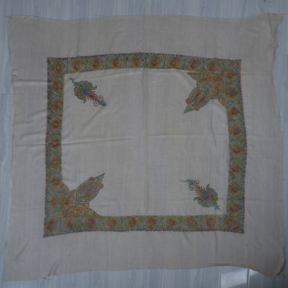 Amber Sky Cashmere Rumal — Sozni Hand Embroidered