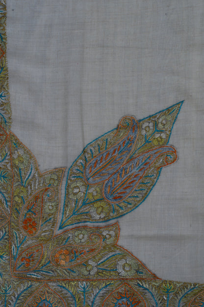 Amber Sky Cashmere Rumal — Sozni Hand Embroidered