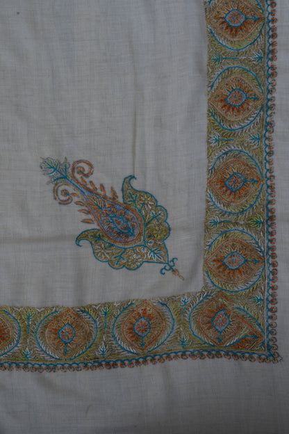Amber Sky Cashmere Rumal — Sozni Hand Embroidered