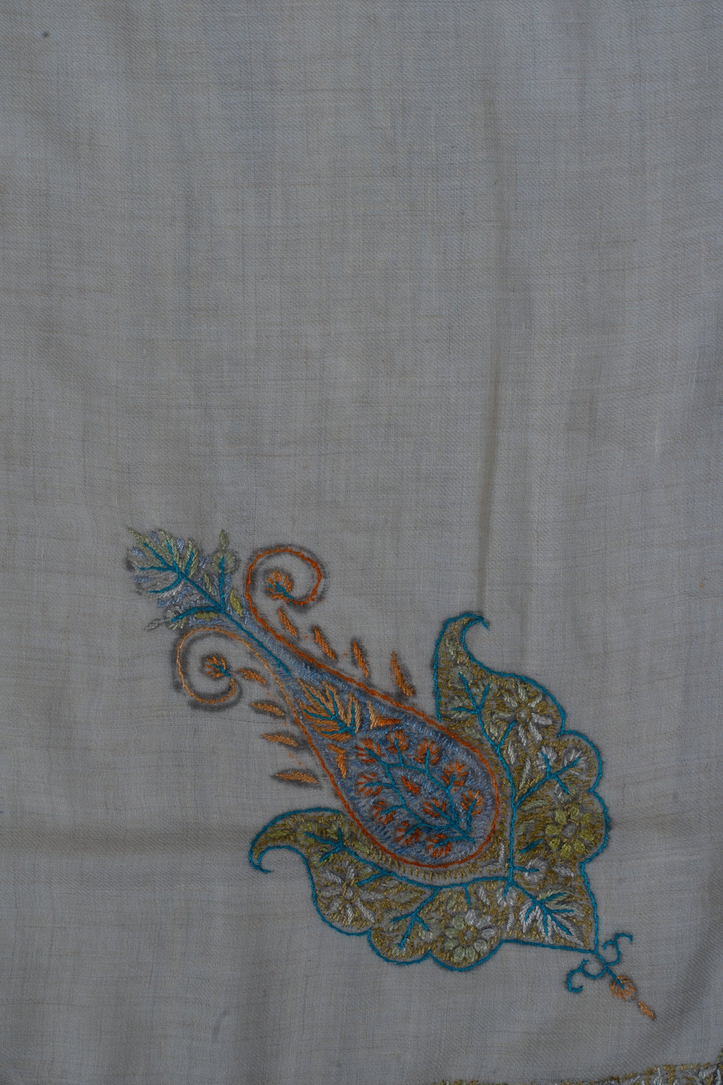 Amber Sky Cashmere Rumal — Sozni Hand Embroidered
