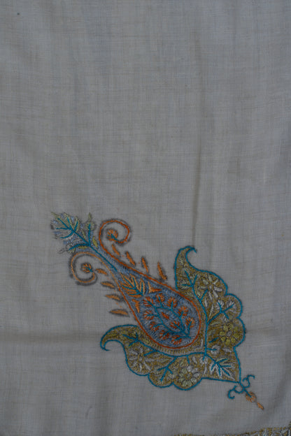 Amber Sky Cashmere Rumal — Sozni Hand Embroidered