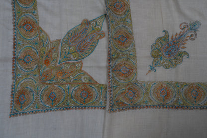 Amber Sky Cashmere Rumal — Sozni Hand Embroidered