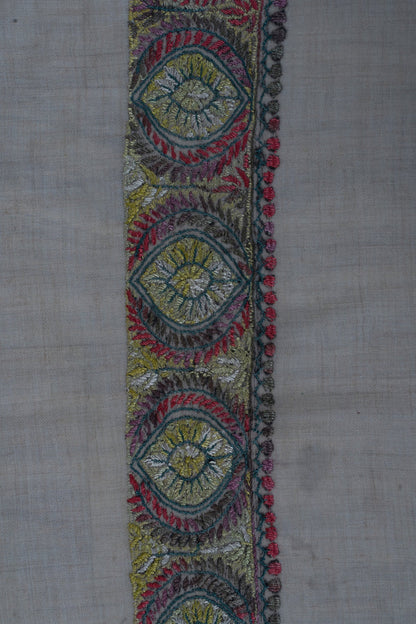 Ivory Flame Rumal — Olive Blush Cashmere Rumal — Sozni Hand EmbroideredHand Embroidered (Copy)