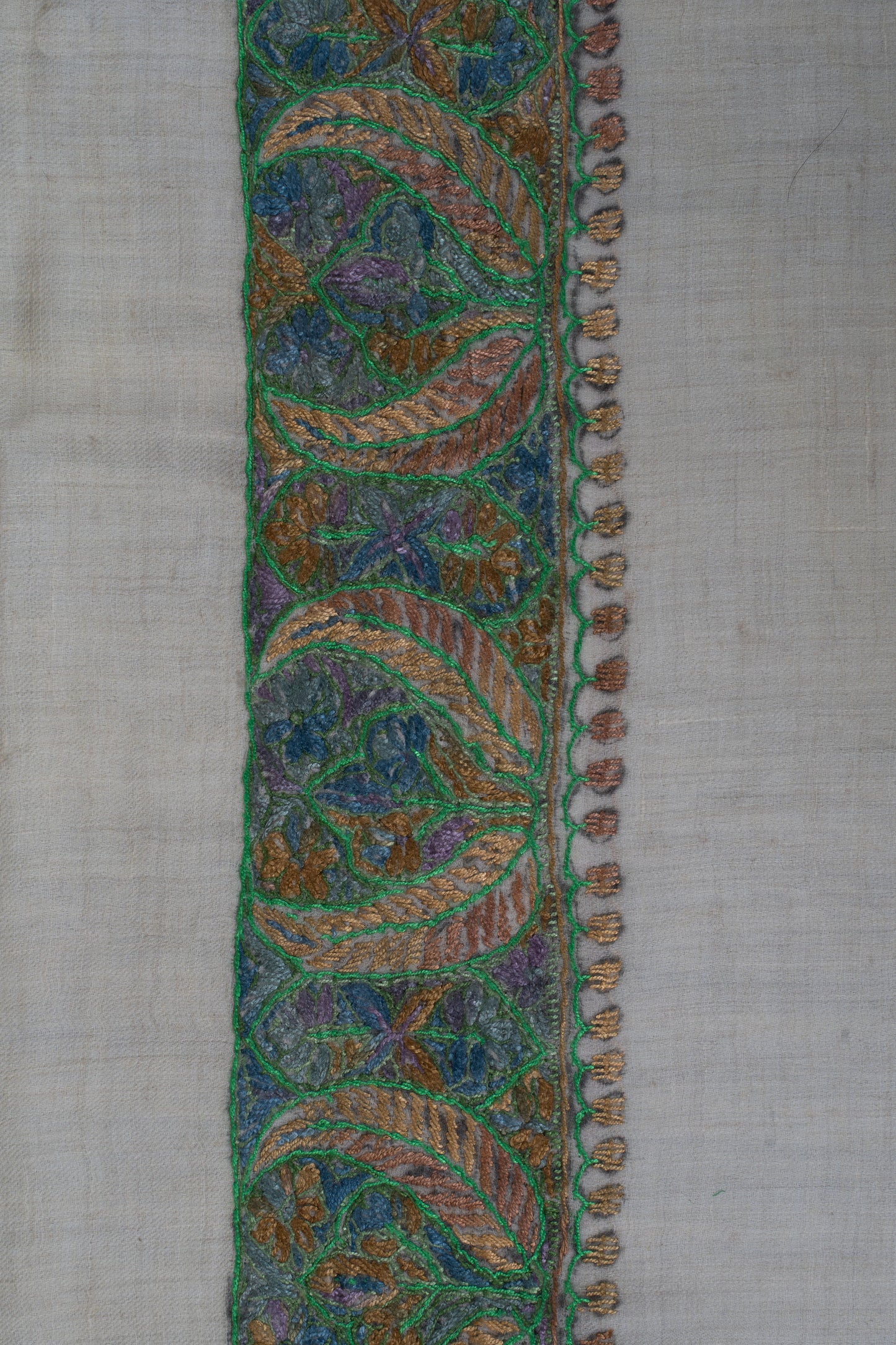 Forest Opal Cashmere Rumal — Sozni Hand Embroidered