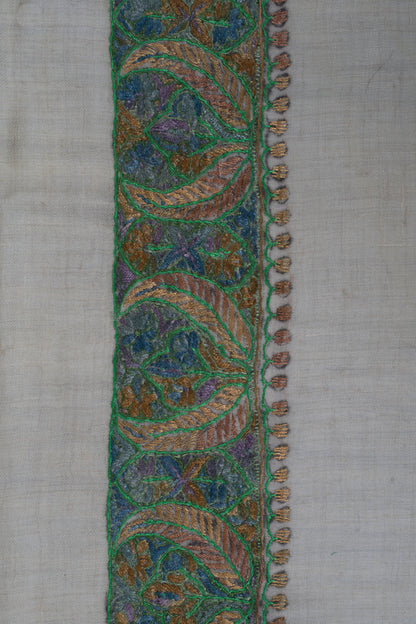 Forest Opal Cashmere Rumal — Sozni Hand Embroidered