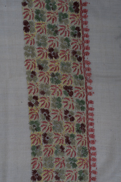 Meadow Ruby Cashmere Rumal — Sozni Hand Embroidered