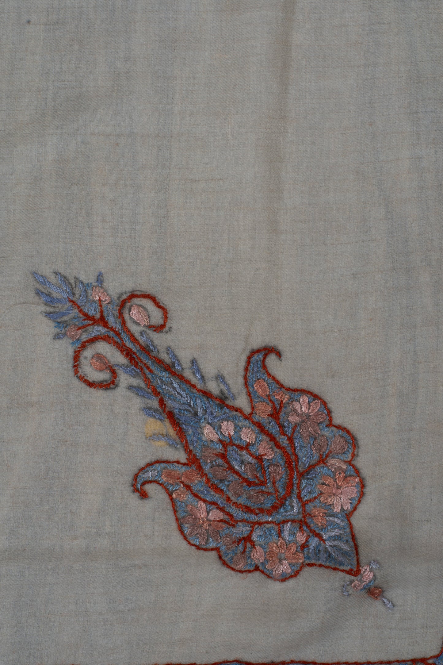 Dusky Rose Cashmere Rumal — Sozni Hand Embroidered
