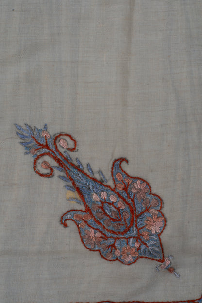 Dusky Rose Cashmere Rumal — Sozni Hand Embroidered
