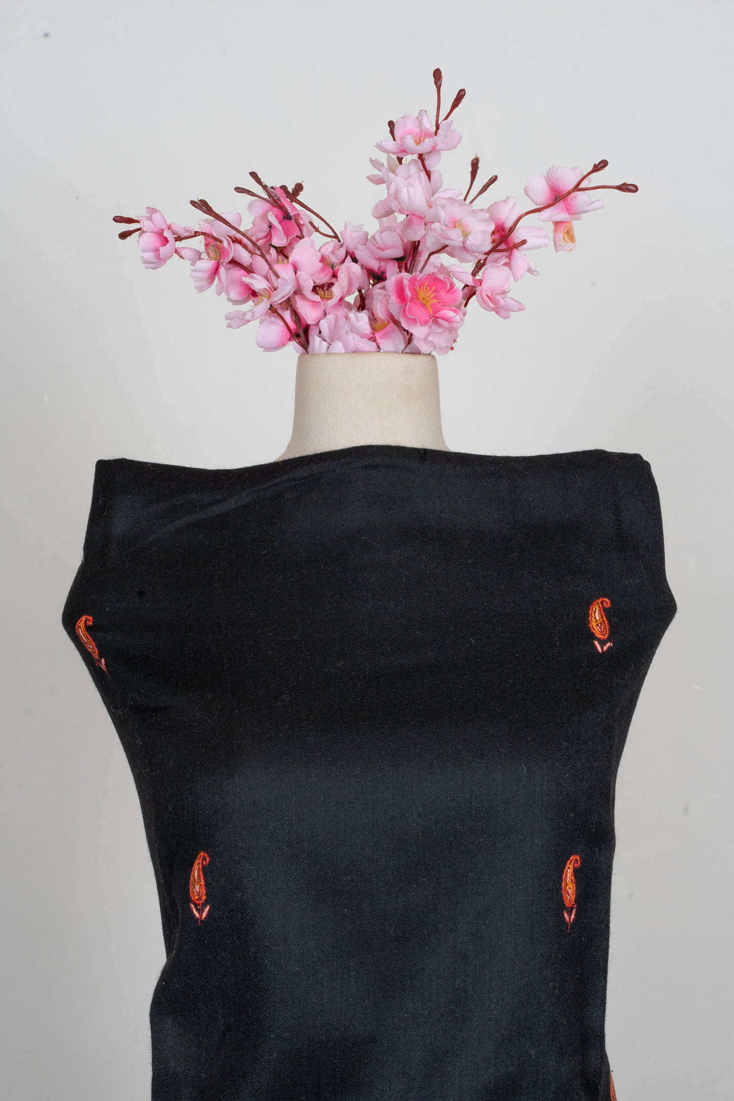 Midnight Noir Sozni Embroidered Suit in Wool Blend