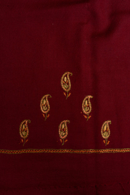 Crimson Dusk Sozni Embroidered Suit in Wool Blend