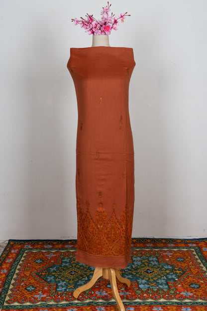 Amber Earth Sozni Embroidered Suit in Wool Blend