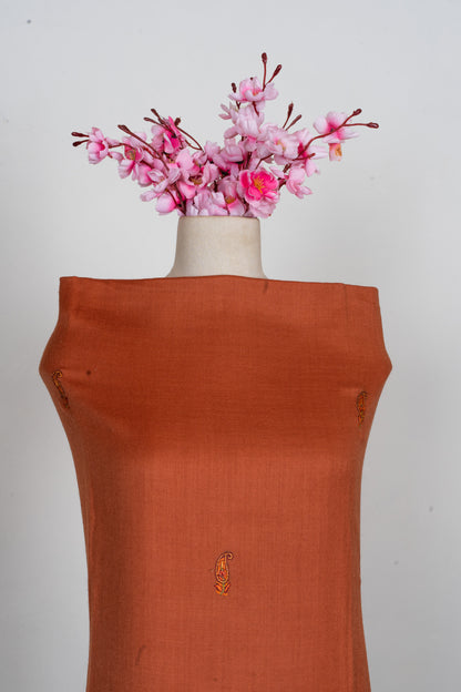 Amber Earth Sozni Embroidered Suit in Wool Blend