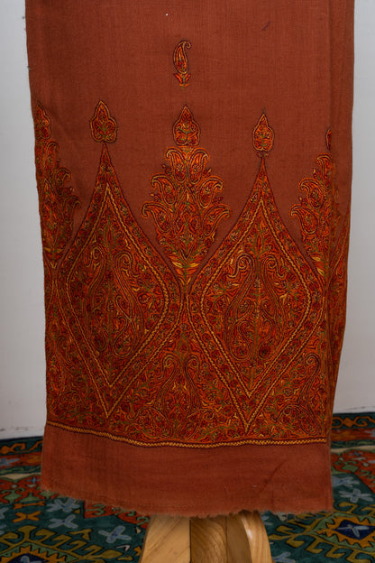 Amber Earth Sozni Embroidered Suit in Wool Blend