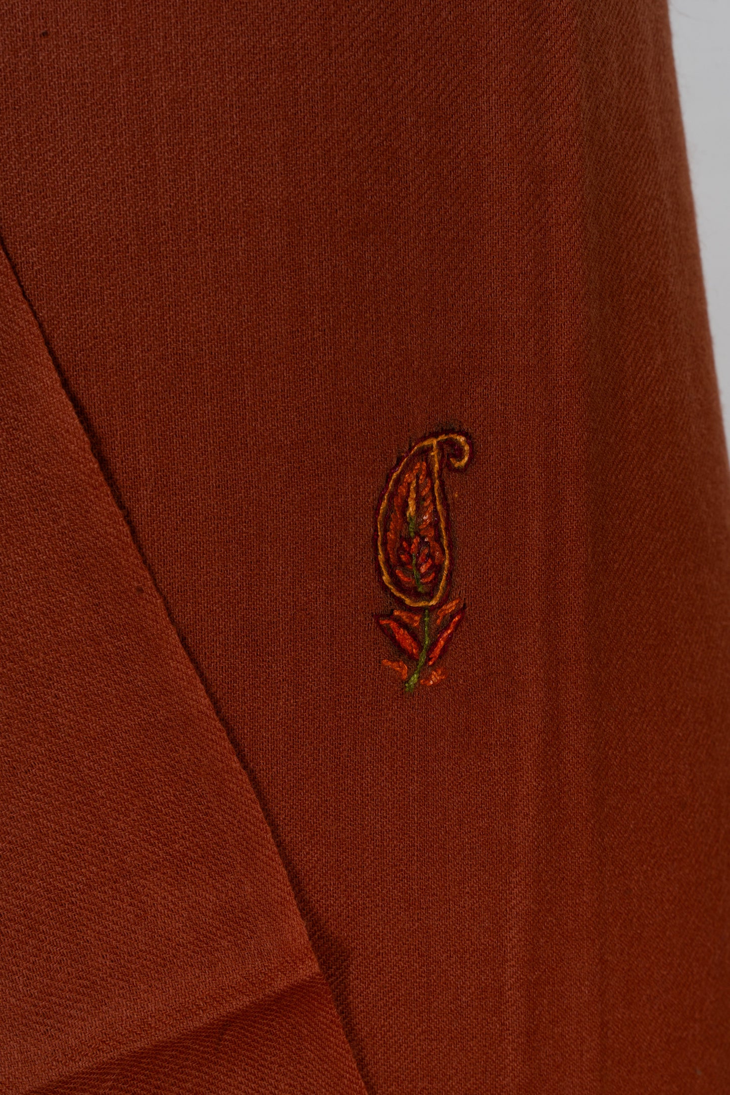 Amber Earth Sozni Embroidered Suit in Wool Blend
