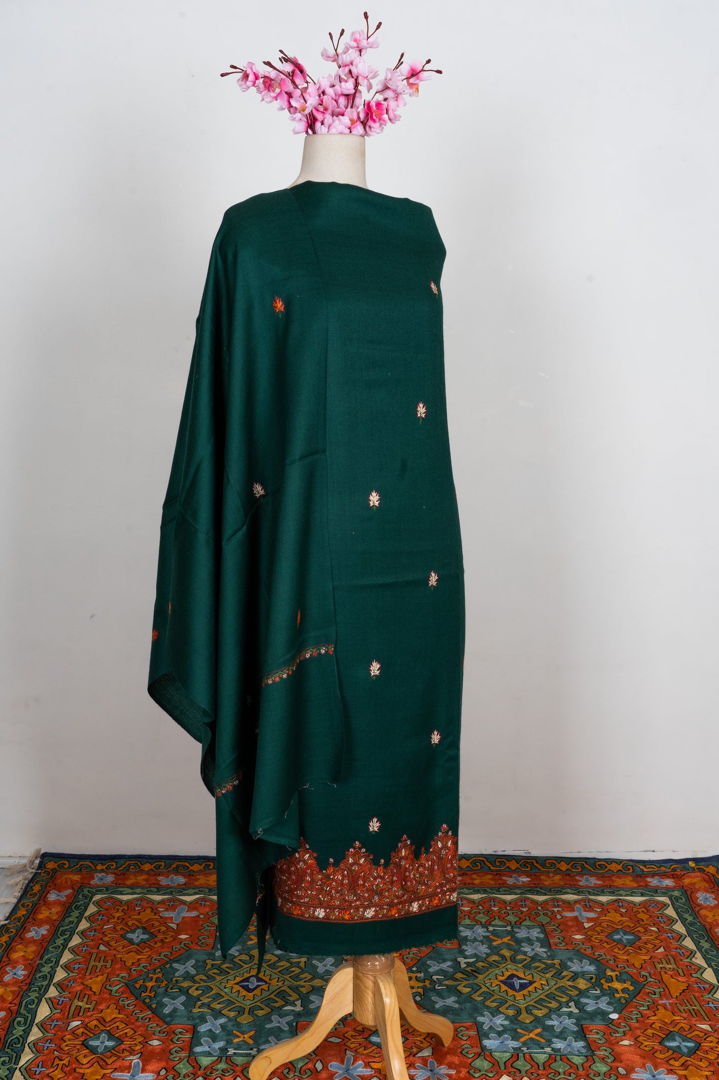 Emerald Grove Sozni Embroidered Suit in Wool Blend