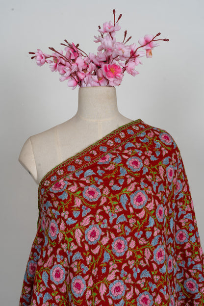 Gul-e-Gulnaar Papier Mache Kashmiri Shawl