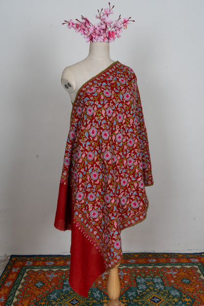 Gul-e-Gulnaar Papier Mache Kashmiri Shawl