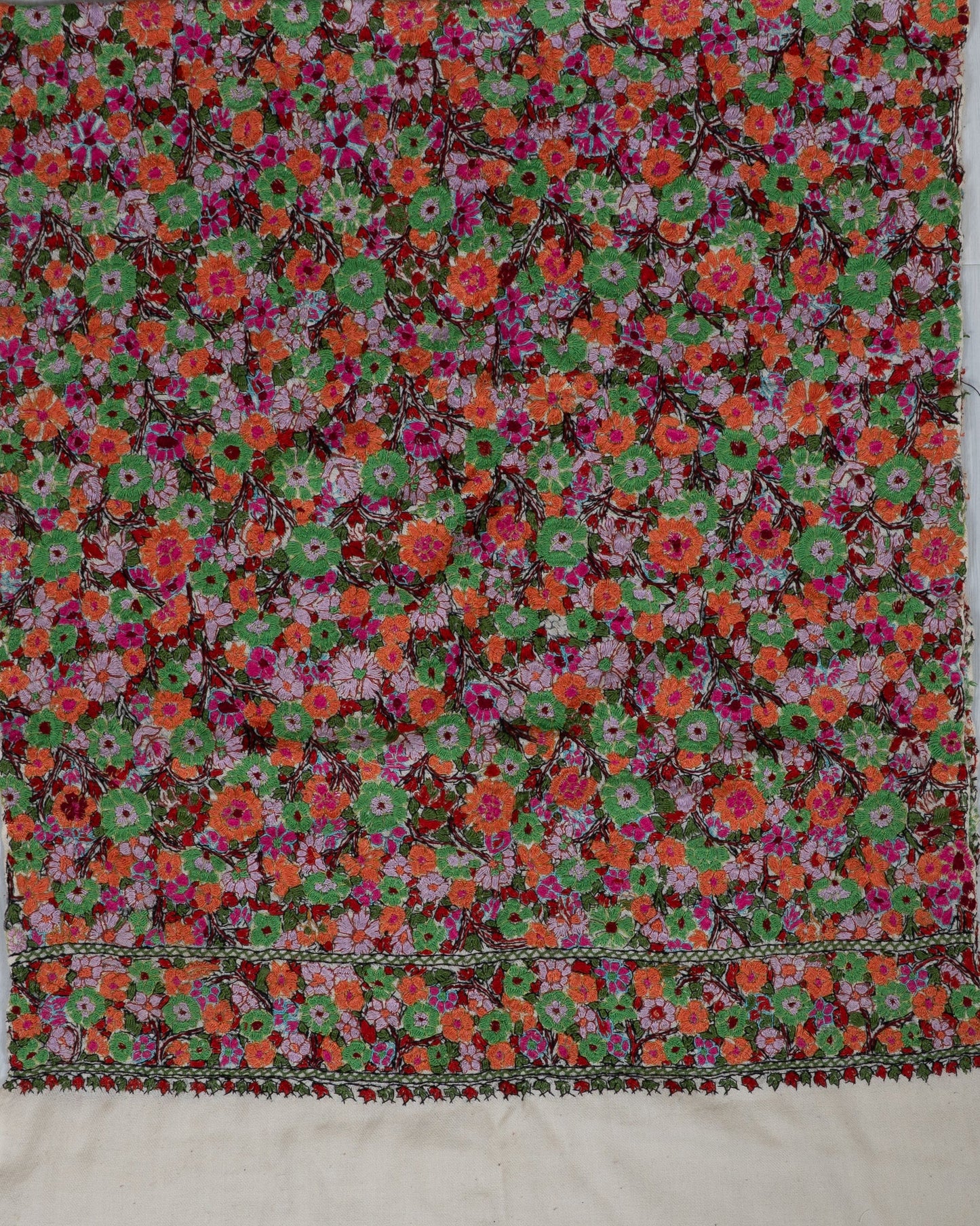 Papier-Mâché Bahaar Gul Sozni Merino Scarf