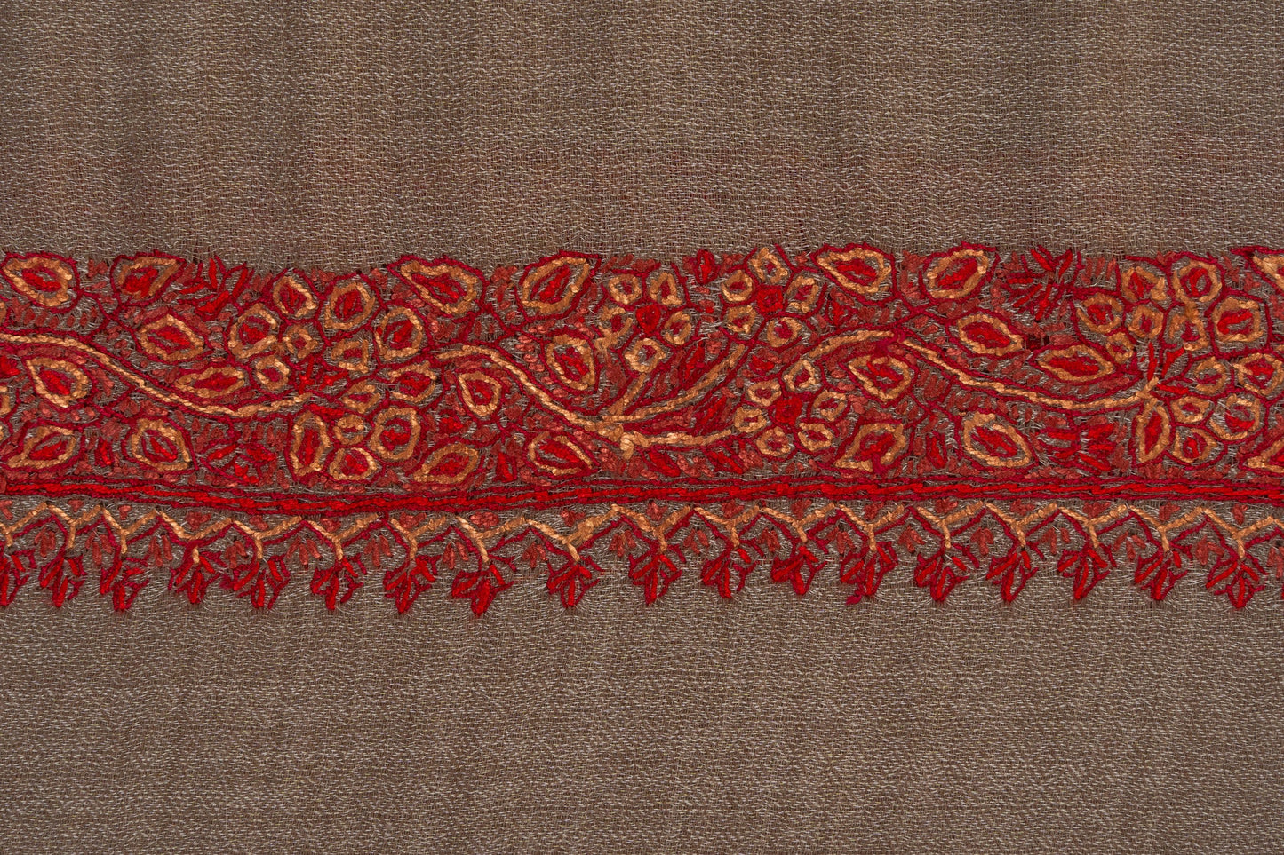 Desert Glow — 2.5 Yards Sozni Hand-Embroidered Shawl