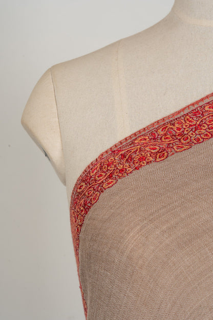 Desert Glow — 2.5 Yards Sozni Hand-Embroidered Shawl