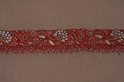 Almond Blush — 2.5 Yards Sozni Hand-Embroidered Shawl