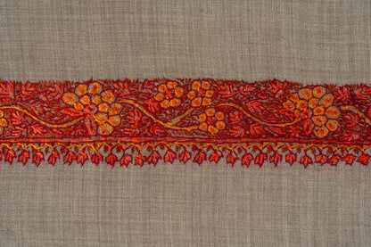 Desert Mirage — 2.5 Yards Sozni Hand-Embroidered Shawl