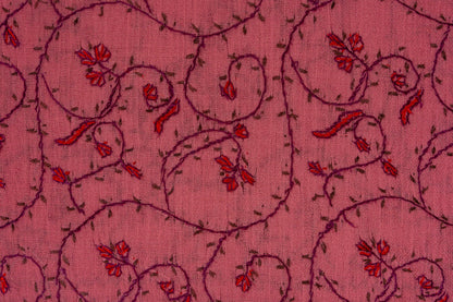 Rose Haven — 2.5 Yards Sozni Hand-Embroidered Shawl
