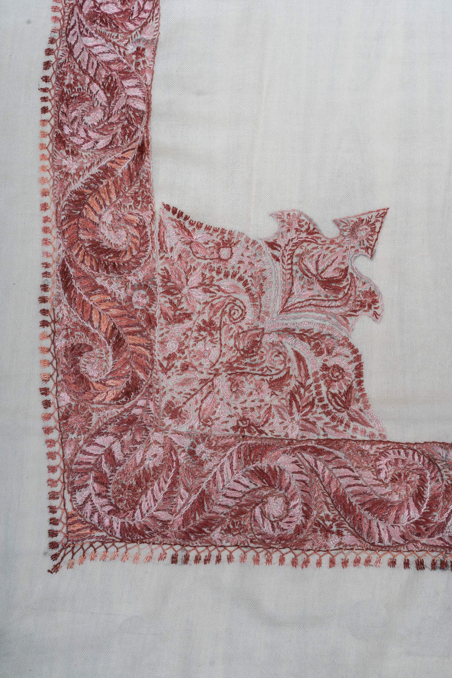 Oasis Blush Rumal 58 inches — Sozni Hand Embroidered