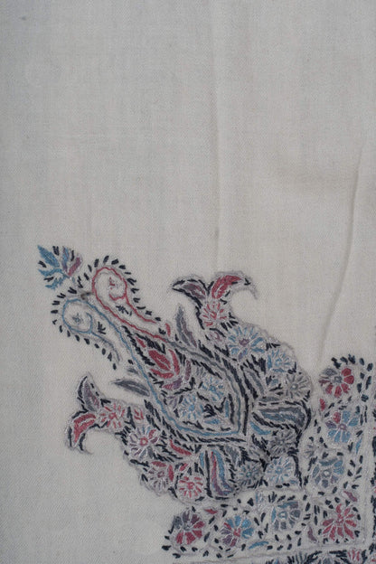 Petal Frost Rumal 58 inches — Sozni Hand Embroidered