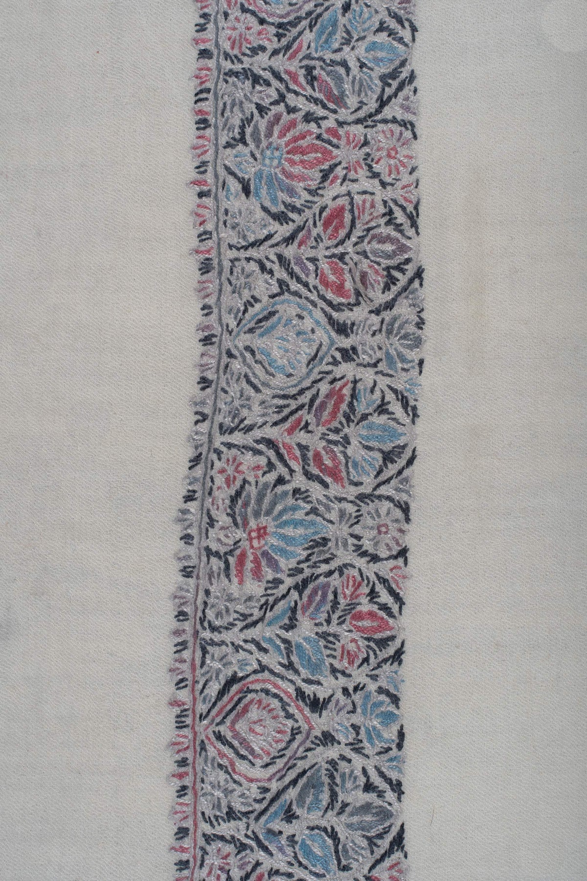 Petal Frost Rumal 58 inches — Sozni Hand Embroidered