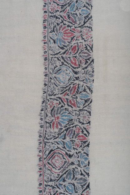 Petal Frost Rumal 58 inches — Sozni Hand Embroidered