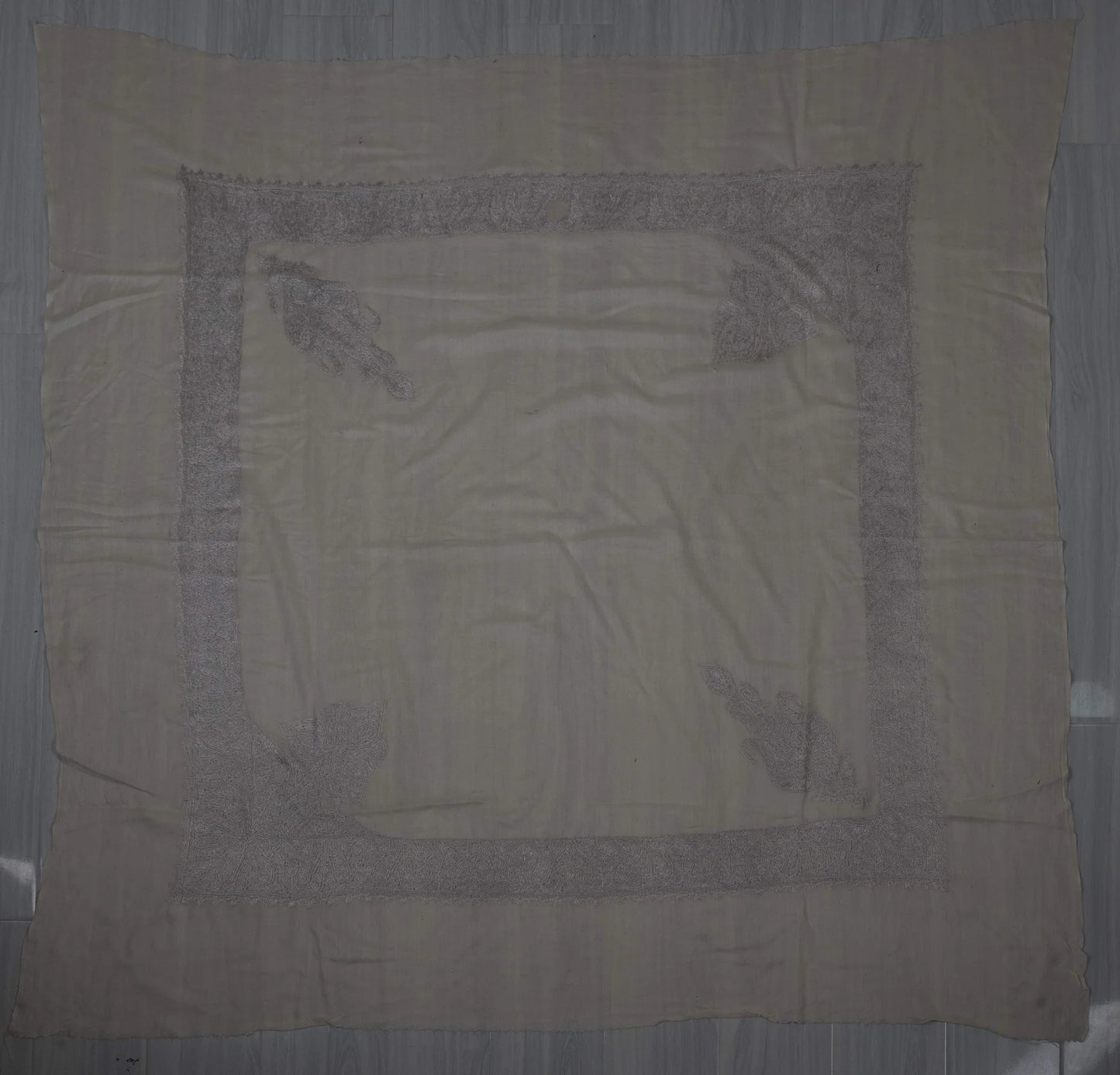 Moonstone Veil Rumal 58 inches — Sozni Hand Embroidered