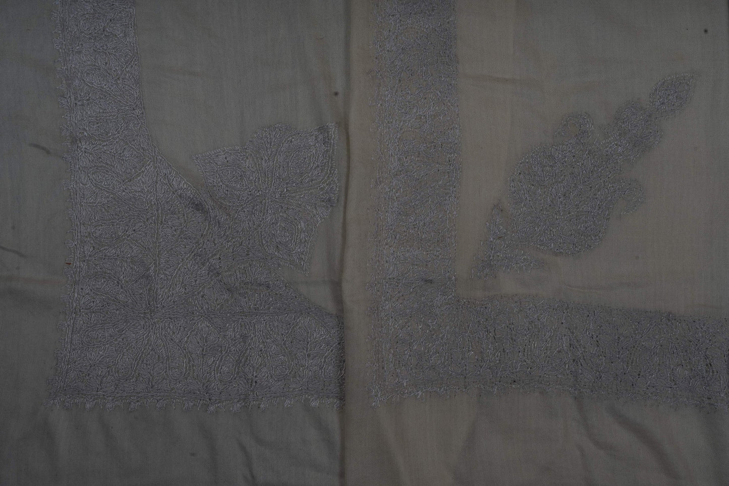 Moonstone Veil Rumal 58 inches — Sozni Hand Embroidered