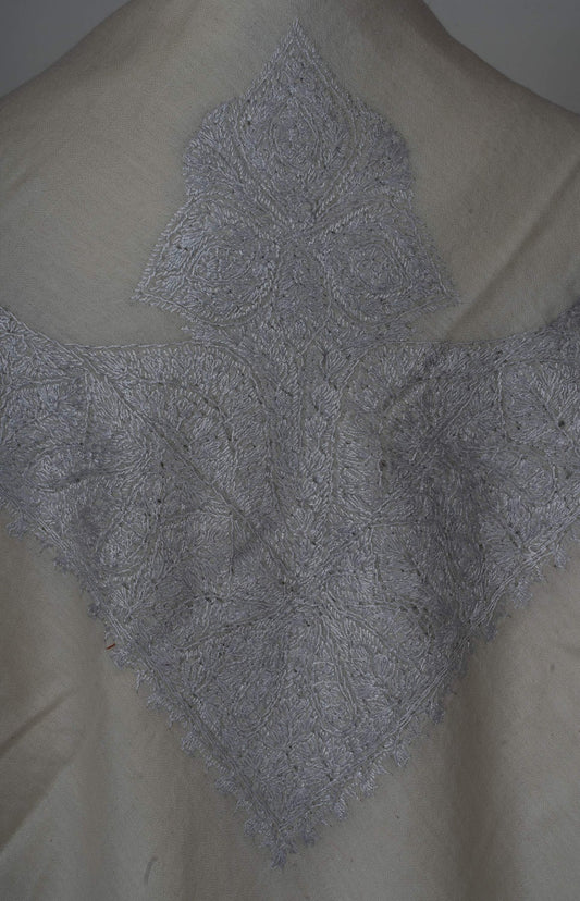 Moonstone Veil Rumal 58 inches — Sozni Hand Embroidered
