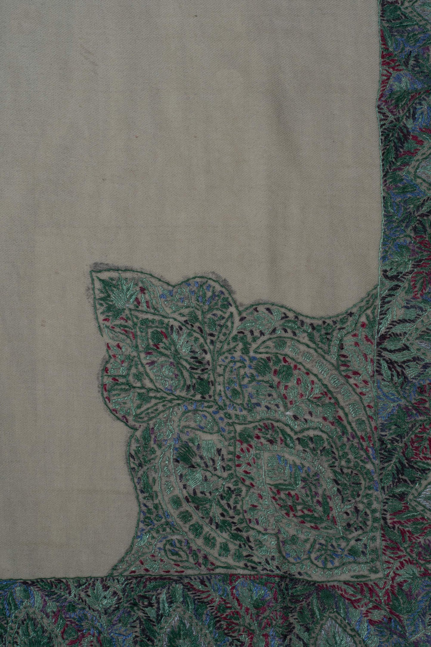 Jade Whisper Rumal 58 inches — Sozni Hand Embroidered