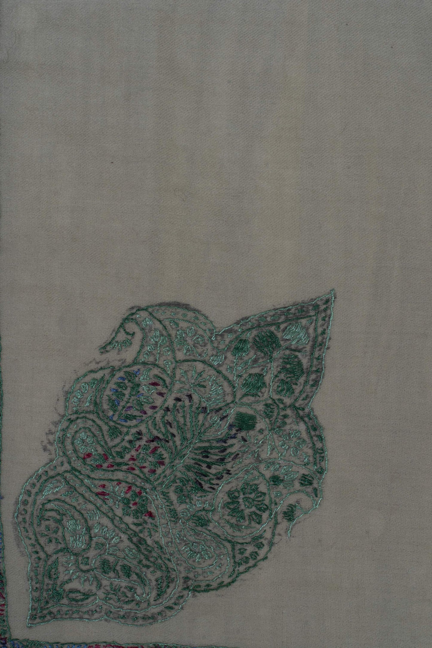 Jade Whisper Rumal 58 inches — Sozni Hand Embroidered